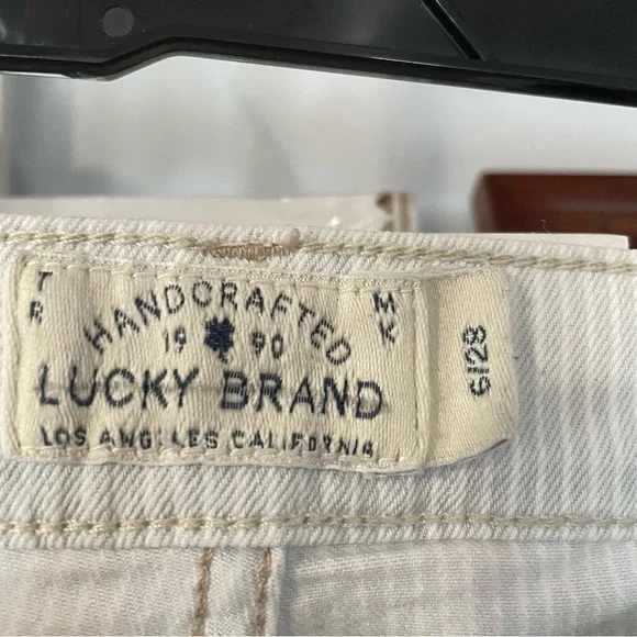 Lucky Brand Women's 6 Charlie Capri 28 Pinstripe Nautical Sailor Pants - Picture 4 of 10